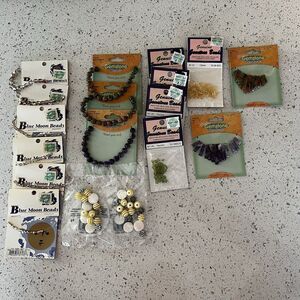 Mixed Lot of 18 Jewelry Making Beads Blue Moon Gemstone - Most Genuine Gemstone